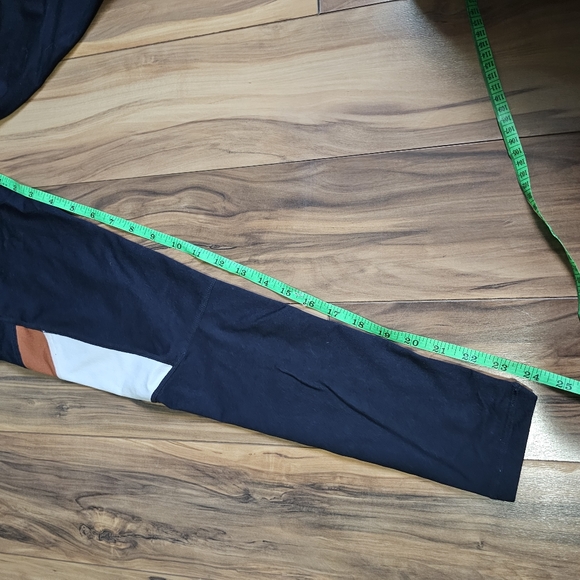 Mono B Leggings with Pockets,Navy, White- Small - Picture 5 of 5